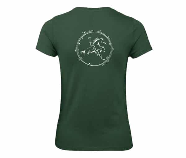 T-SHIRT (femme) - ICAVAL Association Équestre - Vert Foret - BC04T – Image 2