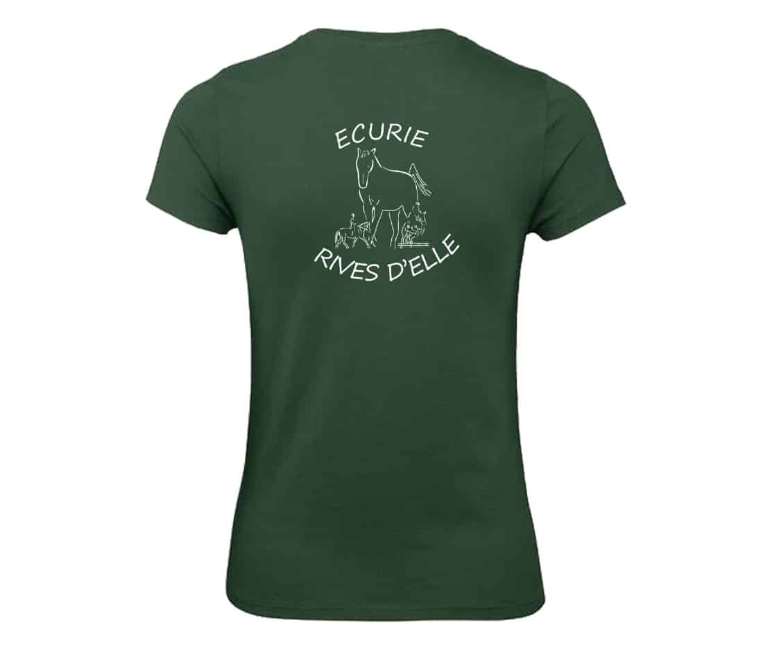 T-SHIRT (femme) - Ecurie des Rives d’elle - Vert Foret - BC04T – Image 3