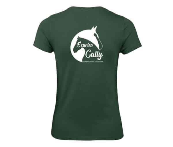 T-SHIRT (femme) - Association Ecuries Cally - Vert Foret - BC04T – Image 2