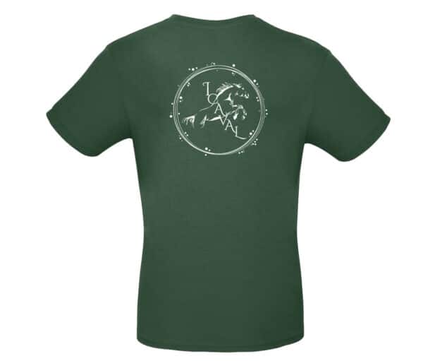 T-SHIRT (homme) - ICAVAL Association Équestre - Vert Foret - BC03T – Image 2