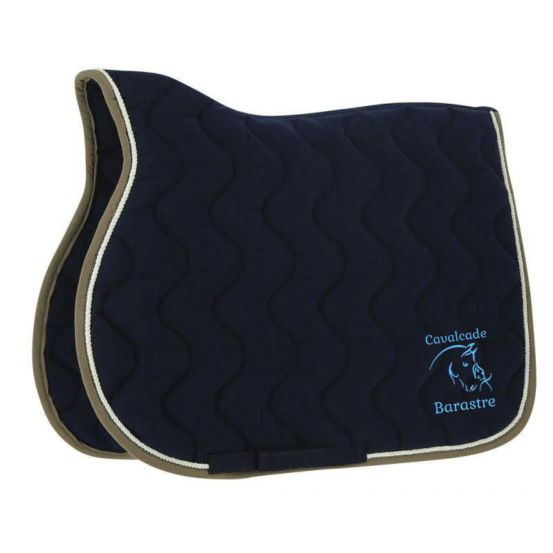 Tapis de selle EQUITHÈME "Polyfun" - Écurie Cavalcade Barastre – Navy - 20444