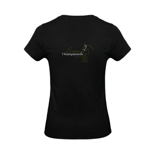 T-SHIRT (femme) - Ecurie Alexis Piolin - Noir - BC04T – Image 2