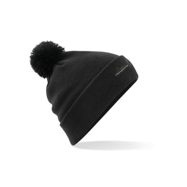 BONNET AVEC POMPOM - Ecurie Alexis Piolin - Noir - BF426