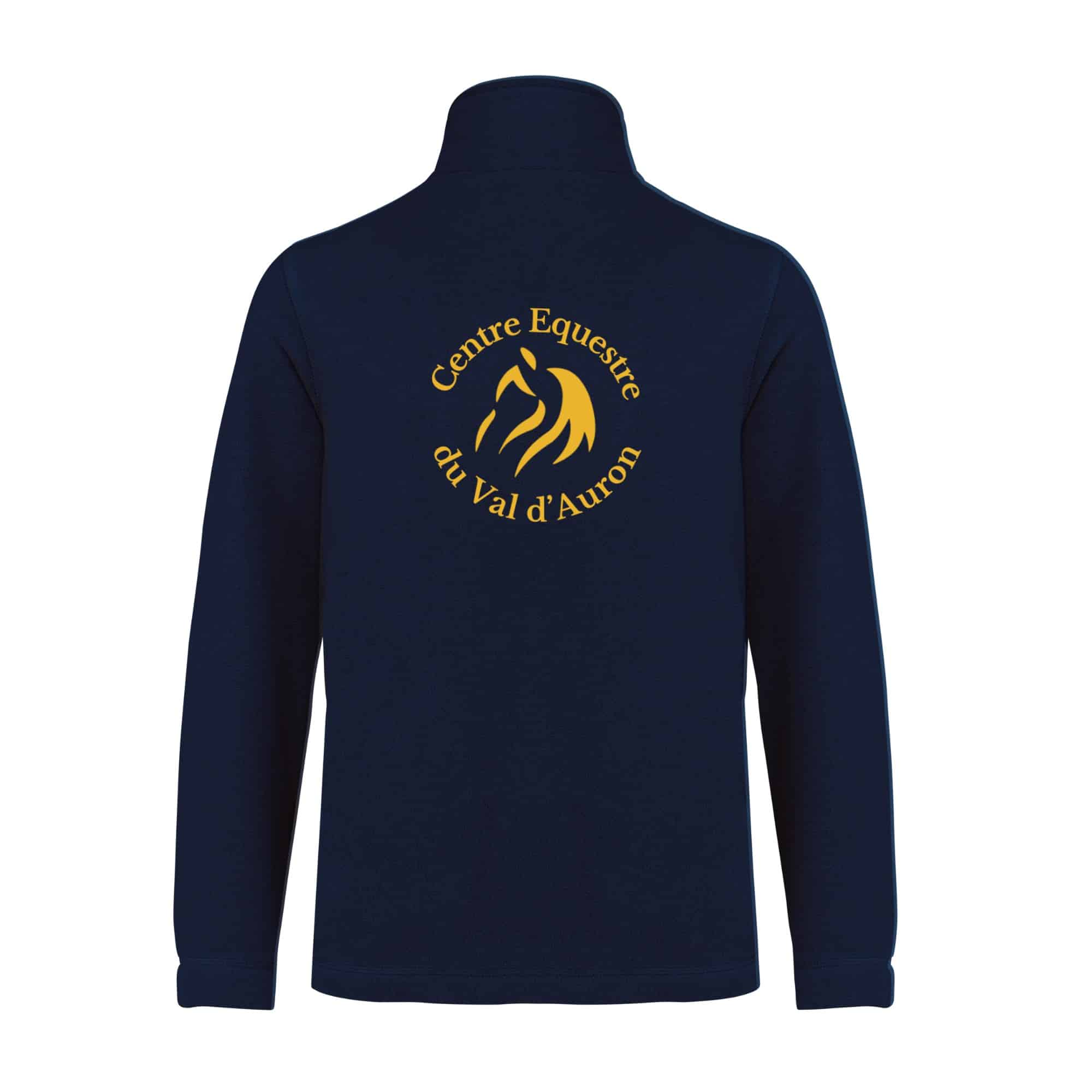 Veste micropolaire zippée (enfant) – Centre équestre du Val d’Auron – Navy – K920 – Image 3