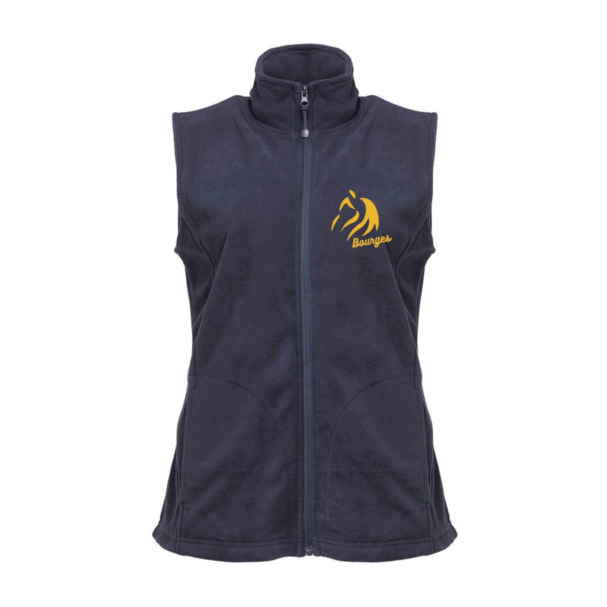 Veste micropolaire zippée sans manches (femme) – Centre équestre du Val d’Auron – Navy - K906