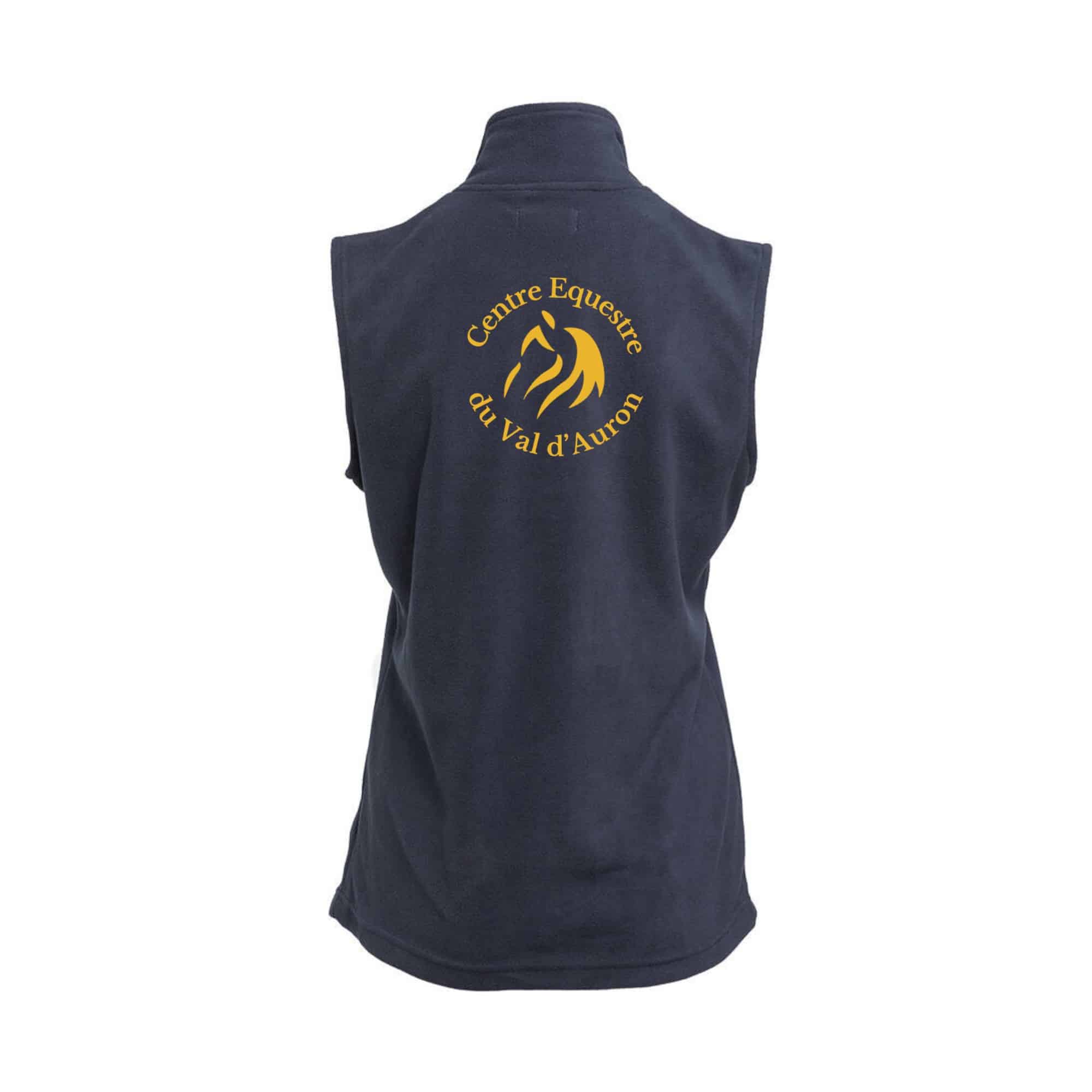 Veste micropolaire zippée sans manches (femme) – Centre équestre du Val d’Auron – Navy - K906 – Image 3
