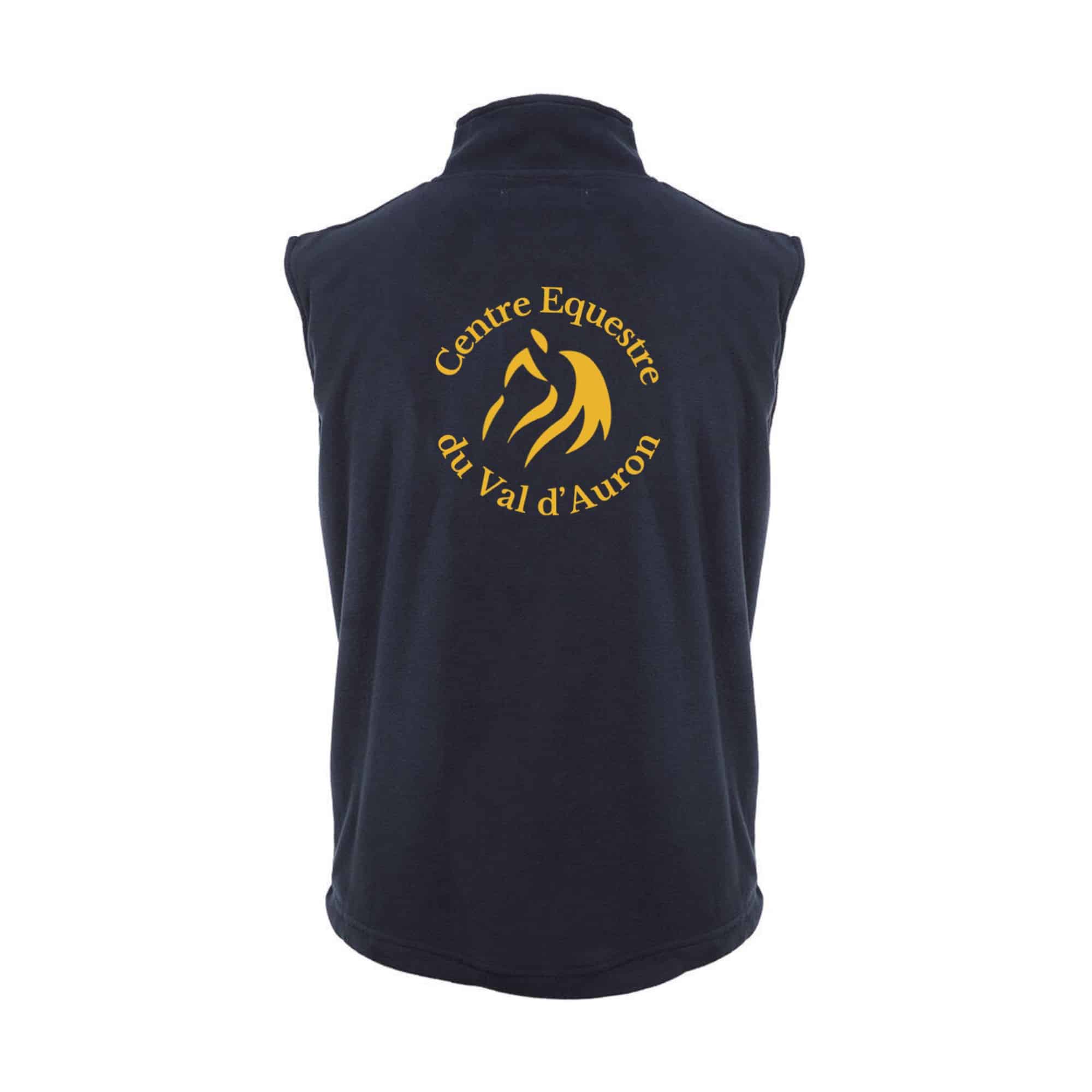 Veste micropolaire zippée sans manches (Homme) – Centre équestre du Val d’Auron – Navy – K913 – Image 2