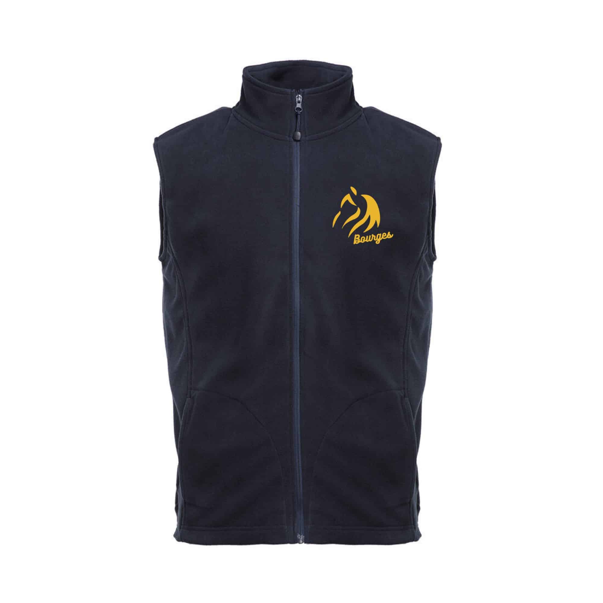 Veste micropolaire zippée sans manches (Homme) – Centre équestre du Val d’Auron – Navy – K913