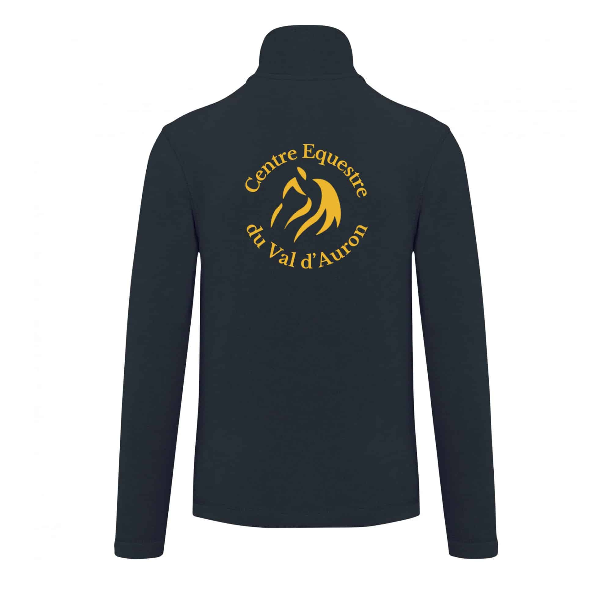 Veste micropolaire zippée (homme) – Centre équestre du Val d’Auron – Navy – K911 – Image 3