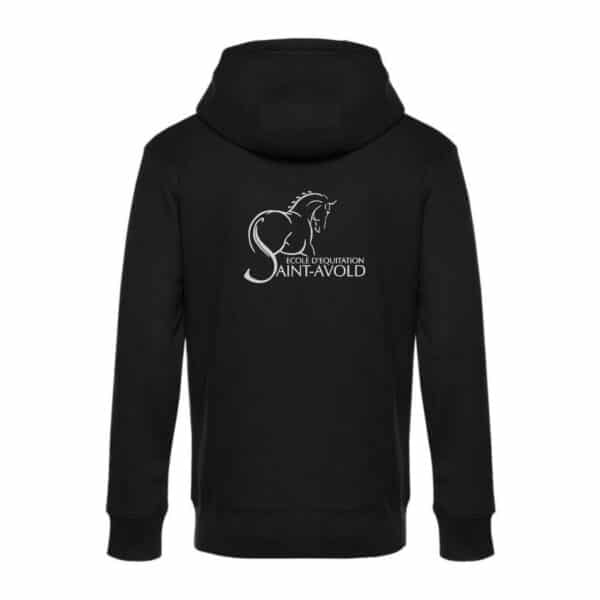 SWEAT ZIPPÉ (enfant) - école d équitation saint avold - Noir - K455 – Image 2