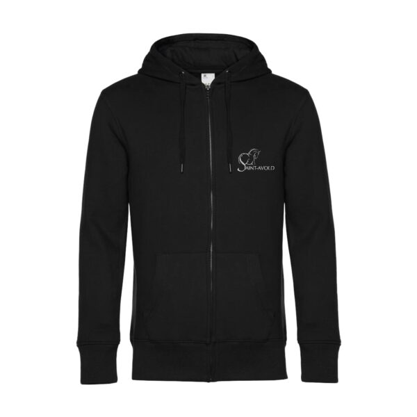 SWEAT ZIPPÉ (enfant) - école d équitation saint avold - Noir - K455