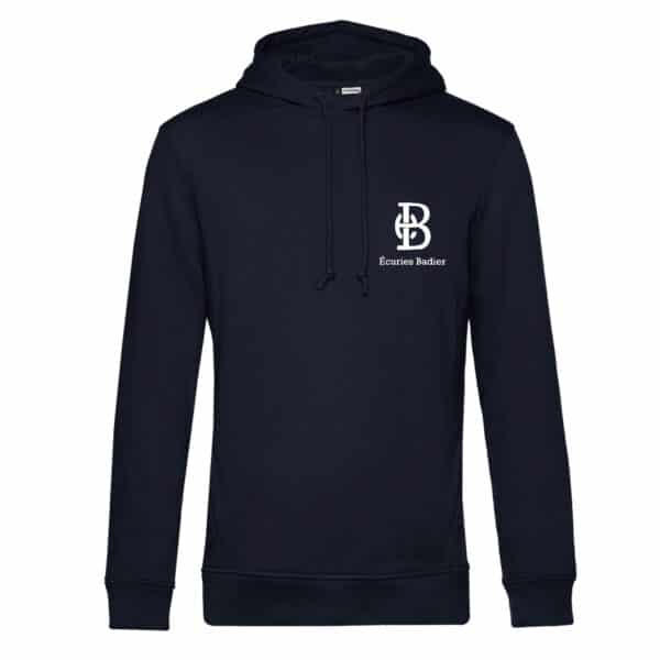 SWEAT A CAPUCHE (homme) - Écuries Badier - Navy - BCU33B