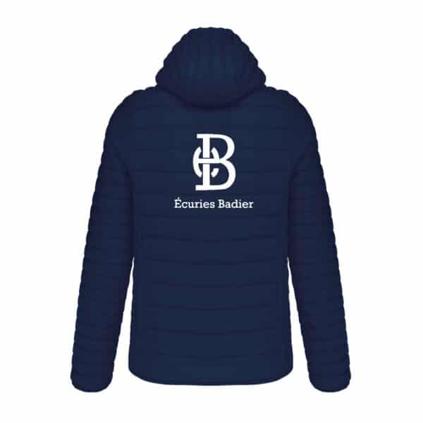 DOUDOUNE AVEC MANCHES ET CAPUCHE (homme) - Écuries Badier - Navy - K6110 – Image 2