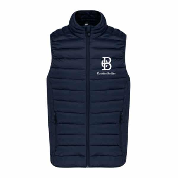 DOUDOUNE SANS MANCHES (homme) - Écuries Badier - Navy - K6113