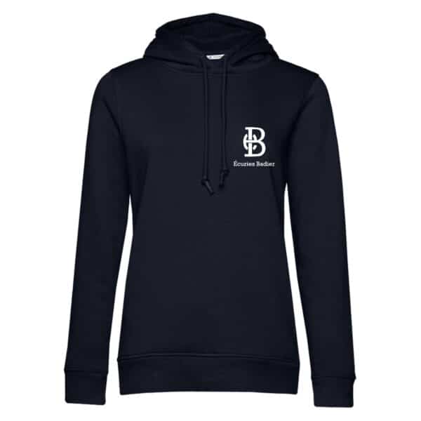 SWEAT A CAPUCHE (femme) – Écuries Badier - Navy - BCW34B