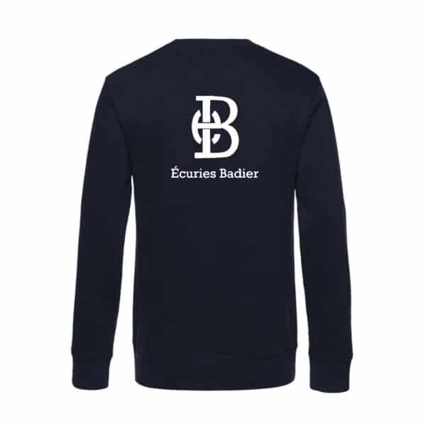 SWEAT COL ROND (enfant) - Écuries Badier - Navy - BC501 – Image 2