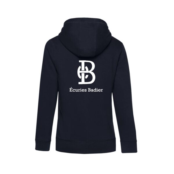 SWEAT A CAPUCHE (femme) – Écuries Badier - Navy - BCW34B – Image 2