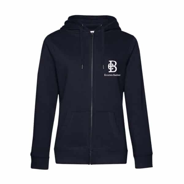 SWEAT ZIPPÉ (femme) - Écuries Badier - Navy - BCW03Q