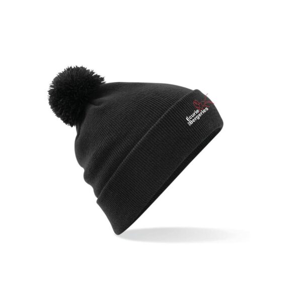 BONNET AVEC POMPOM - Ecurie des Bergeries – Noir - BF426