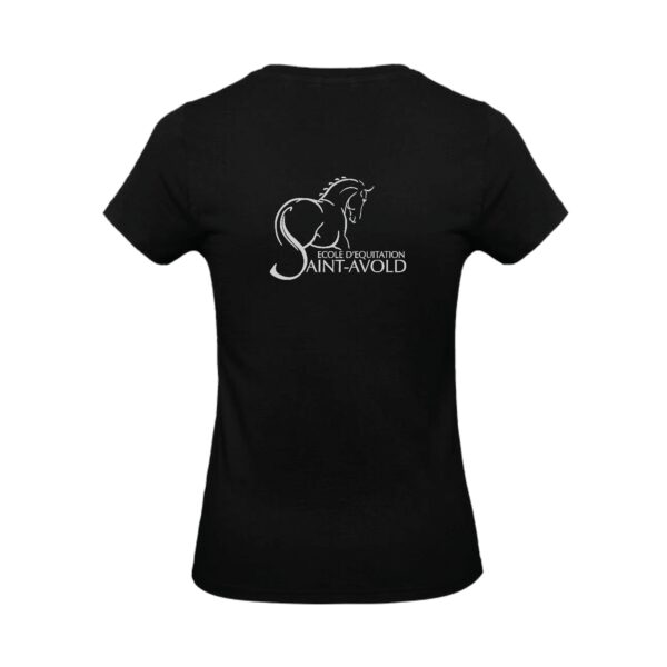 T-SHIRT (femme) - école d équitation saint avold - Noir - BC04T – Image 2