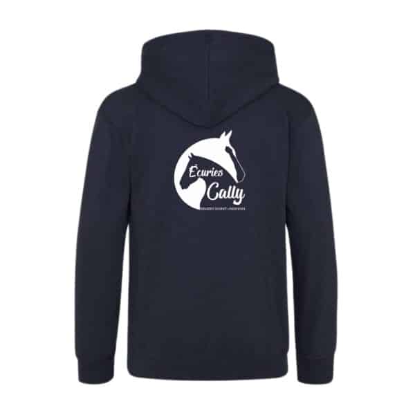 SWEAT A CAPUCHE (enfant) - Association Ecuries Cally - Navy - BC511 – Image 2