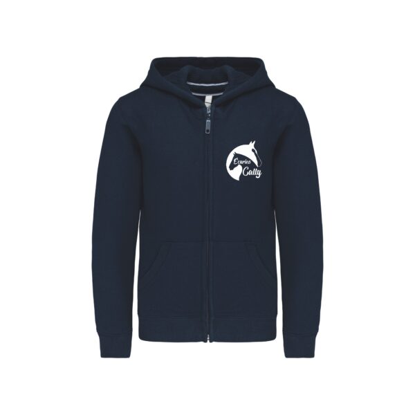 SWEAT ZIPPÉ (enfant) - Association Ecuries Cally - Navy - K455