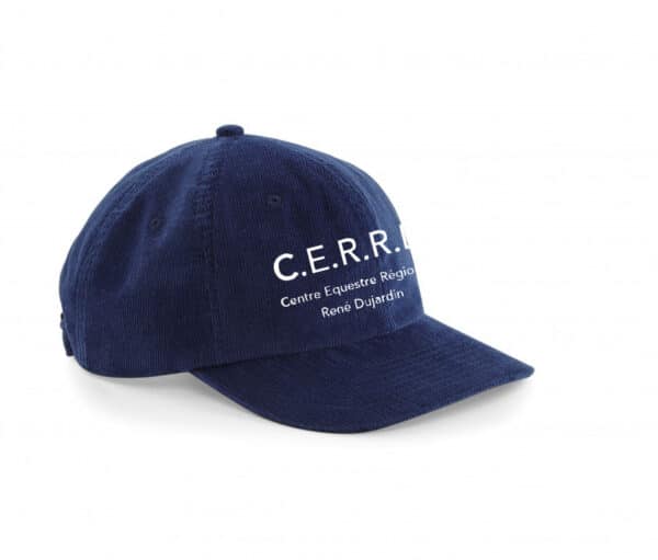 Casquette en velours héritage - Centre équestre Régional Renen Dujardin - Navy - BF682