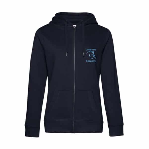 SWEAT ZIPPÉ (femme) – Écurie Cavalcade Barastre – Navy – BCW03Q