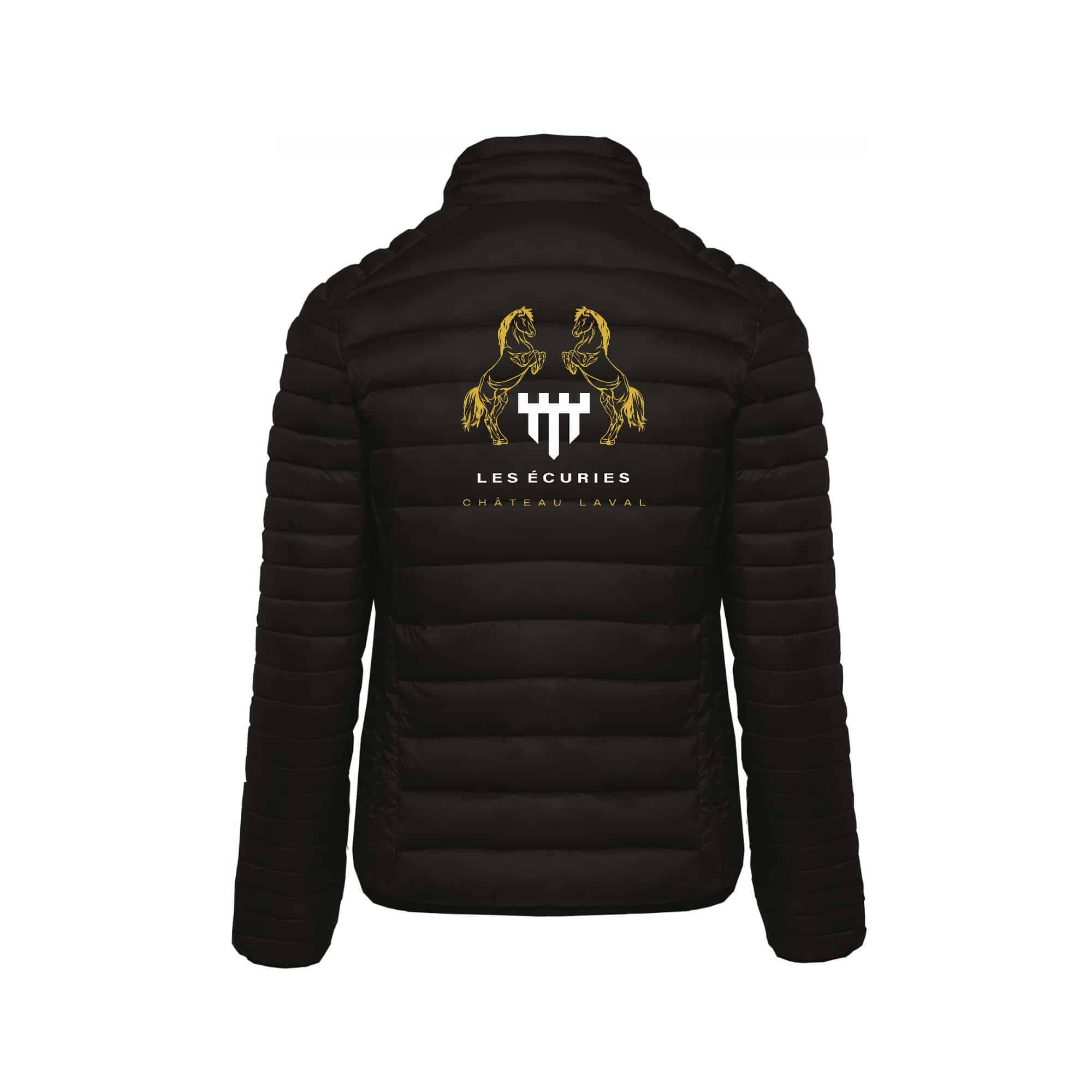 DOUDOUNE AVEC MANCHES (femme) - Les écuries Château Laval – Noir - K6121 – Image 3