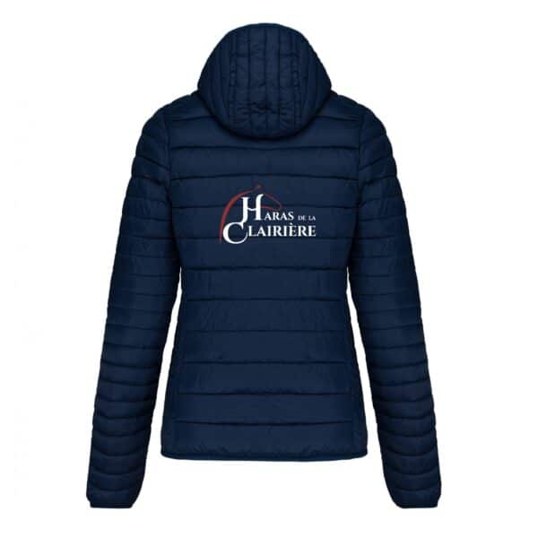 DOUDOUNE AVEC MANCHES ET CAPUCHE (femme) - HDLC Haras de la Clairière - Navy - K6111 – Image 2