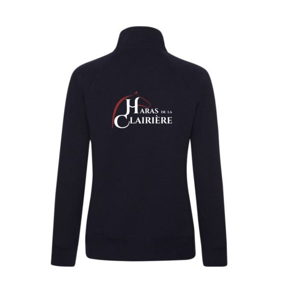 SWEAT ZIPPE SANS CAPUCHE (femme) - HDLC Haras de la Clairière - Navy - SC366 – Image 2