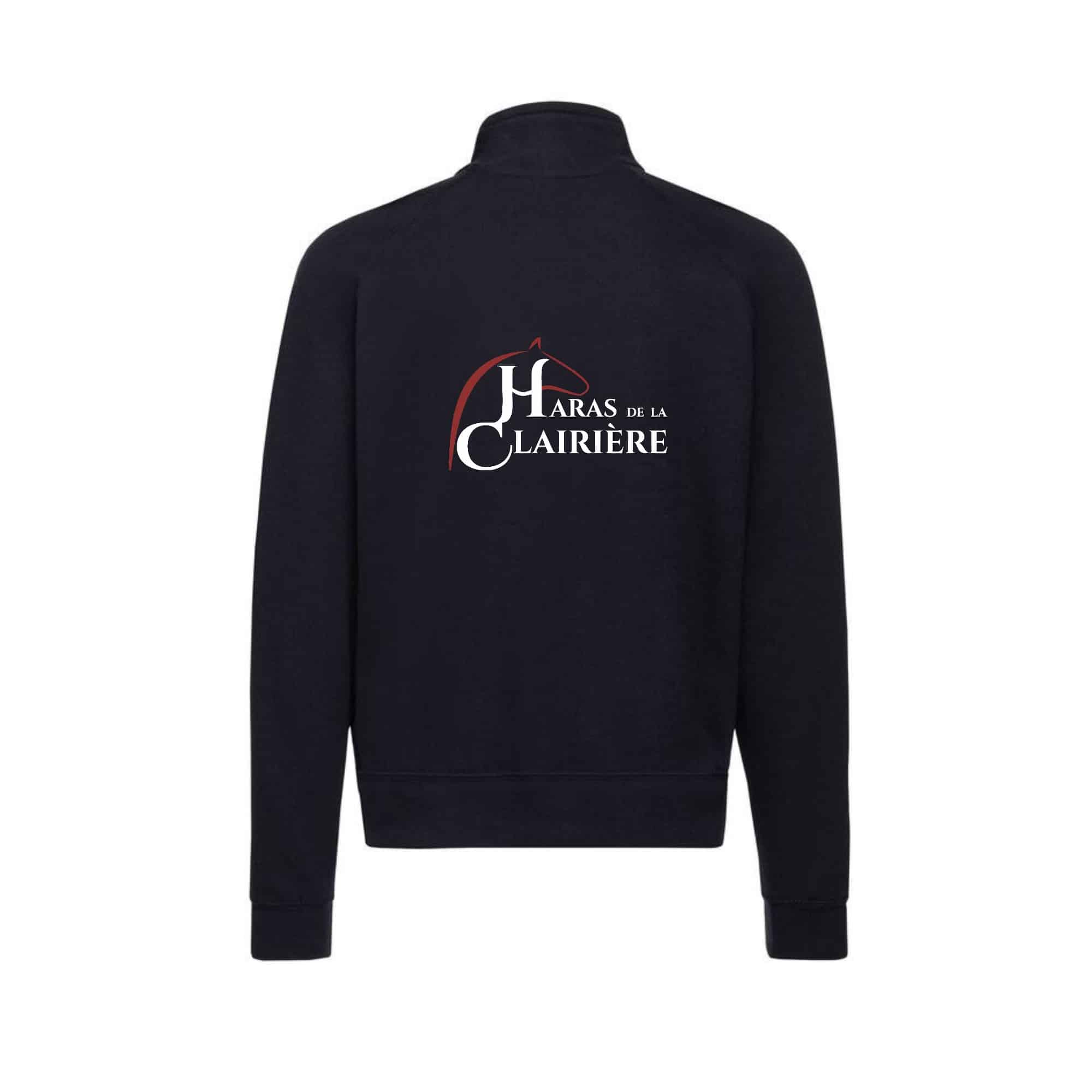 SWEAT ZIPPE SANS CAPUCHE (homme) - HDLC Haras de la Clairière - Navy - SC365 – Image 2