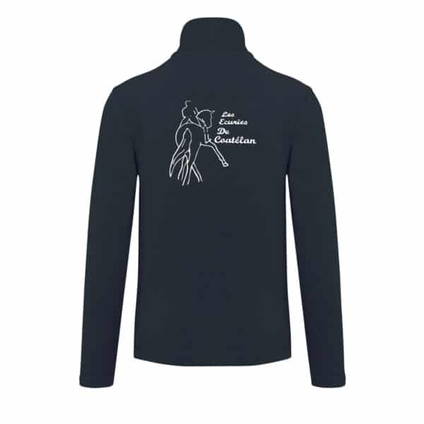 Veste micropolaire zippée (homme) – Les écuries de Coatélan - Navy – K911 – Image 2