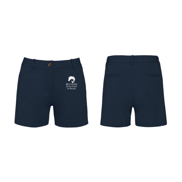 Bermuda chino premium (homme) - ECURIES de La Croix Saint Nicolas - Navy - NS738