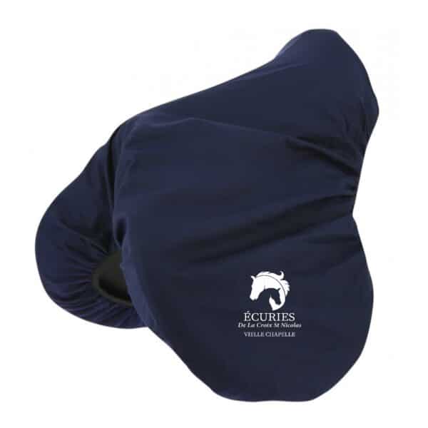 Housse de selle en coton Ridding World - ECURIES de La Croix Saint Nicolas - Navy - 205100