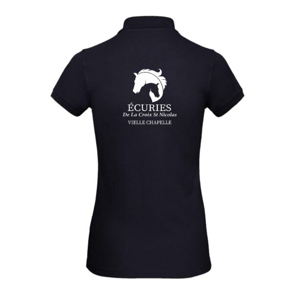 Polo premium (femme) - ECURIES de La Croix Saint Nicolas - Navy - BCW463 – Image 2