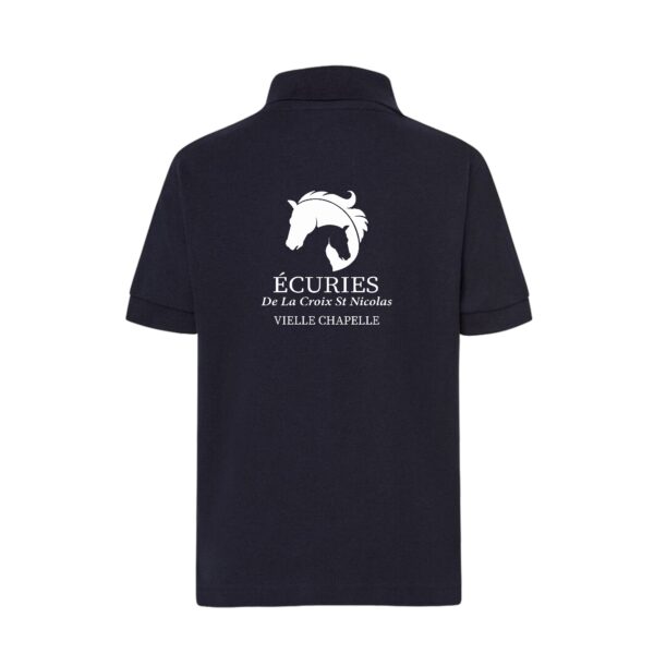 POLO premium (enfant) - ECURIES de La Croix Saint Nicolas - Navy - K249 – Image 2