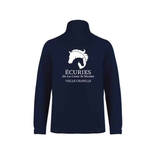 Veste micropolaire zippée (enfant) – ECURIES de La Croix Saint Nicolas - Navy – K920 – Image 2