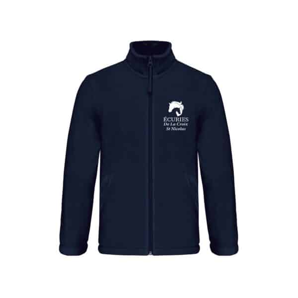 Veste micropolaire zippée (enfant) – ECURIES de La Croix Saint Nicolas - Navy – K920