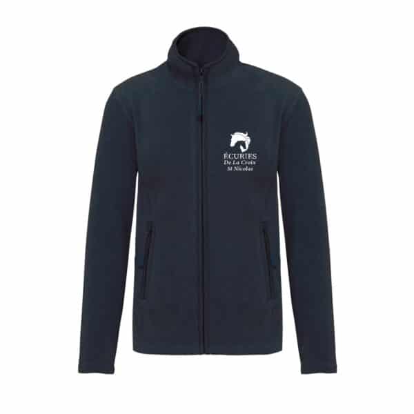 Veste micropolaire zippée (femme) – ECURIES de La Croix Saint Nicolas - Navy – K907