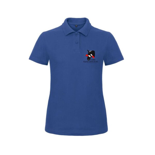 Polo premium (femme) - Écurie Karine Dercourt - Bleu roi - BCW463