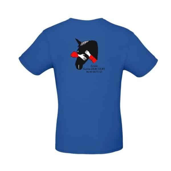 T-SHIRT (homme) - Écurie Karine Dercourt - Bleu roi - BC03T – Image 2