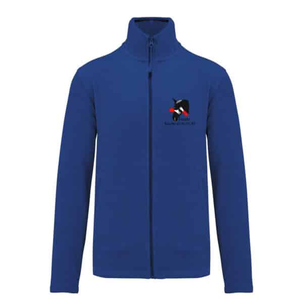 Veste micropolaire zippée (homme) – Écurie Karine Dercourt - Bleu roi – K911