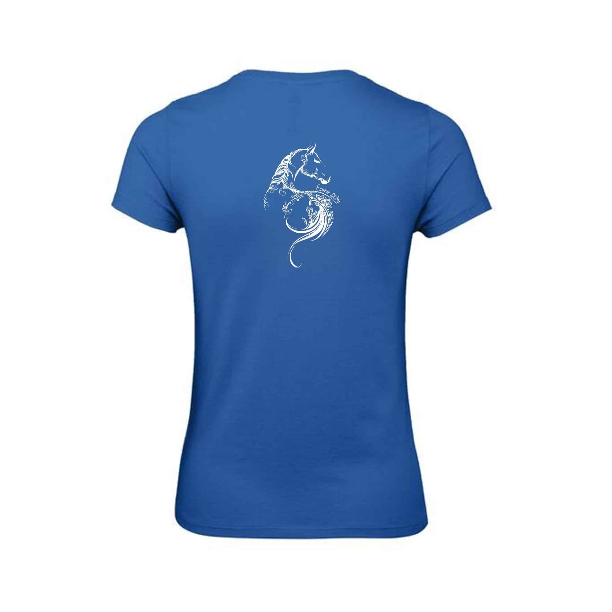 T-SHIRT (femme) - Ecurie DLBG - Bleu roi - BC04T – Image 3