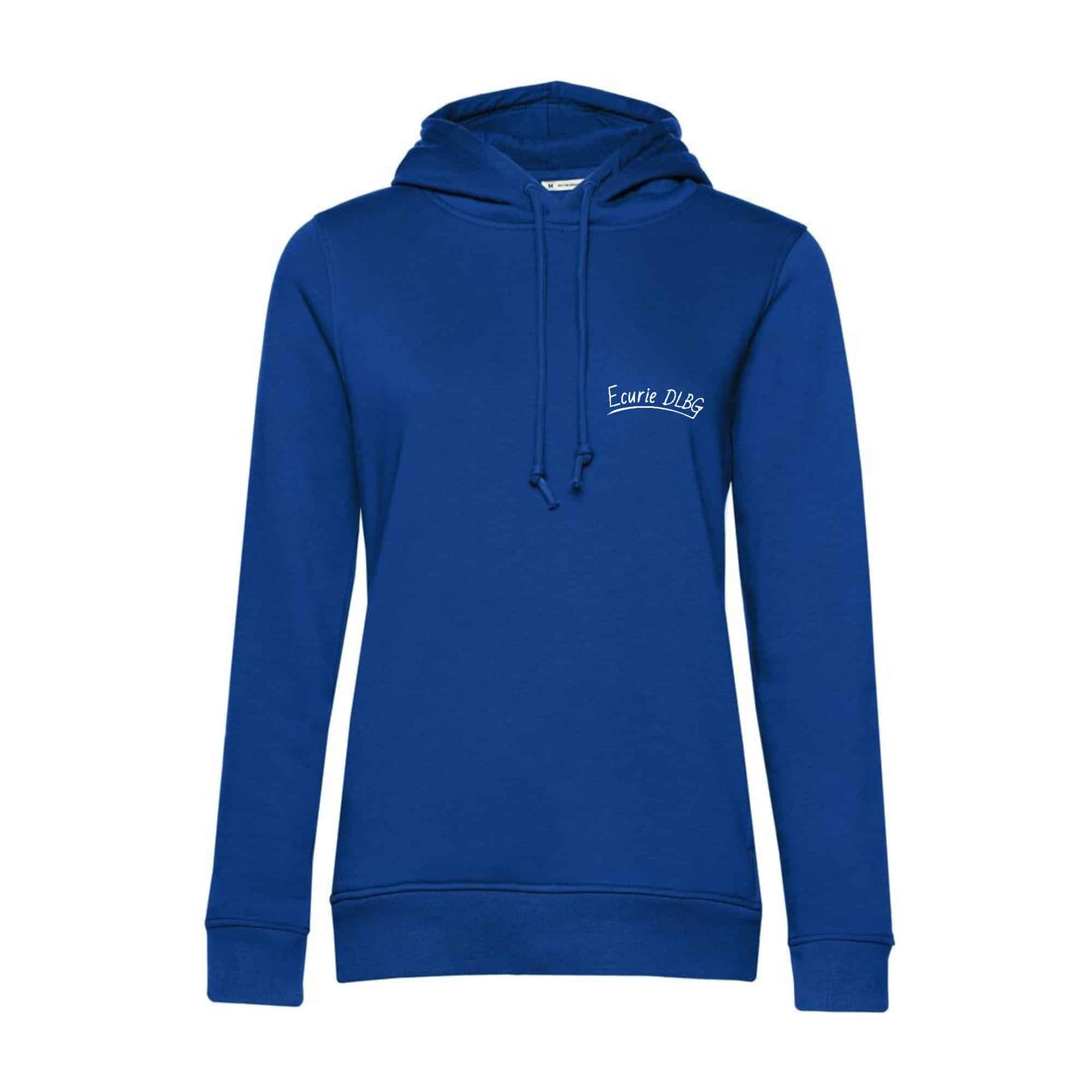 SWEAT A CAPUCHE (femme) – Ecurie DLBG - Bleu roi - BCW34B
