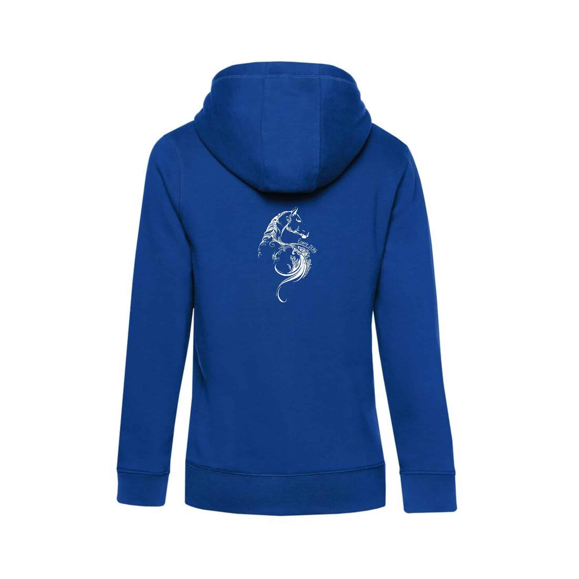 SWEAT A CAPUCHE (femme) – Ecurie DLBG - Bleu roi - BCW34B – Image 3