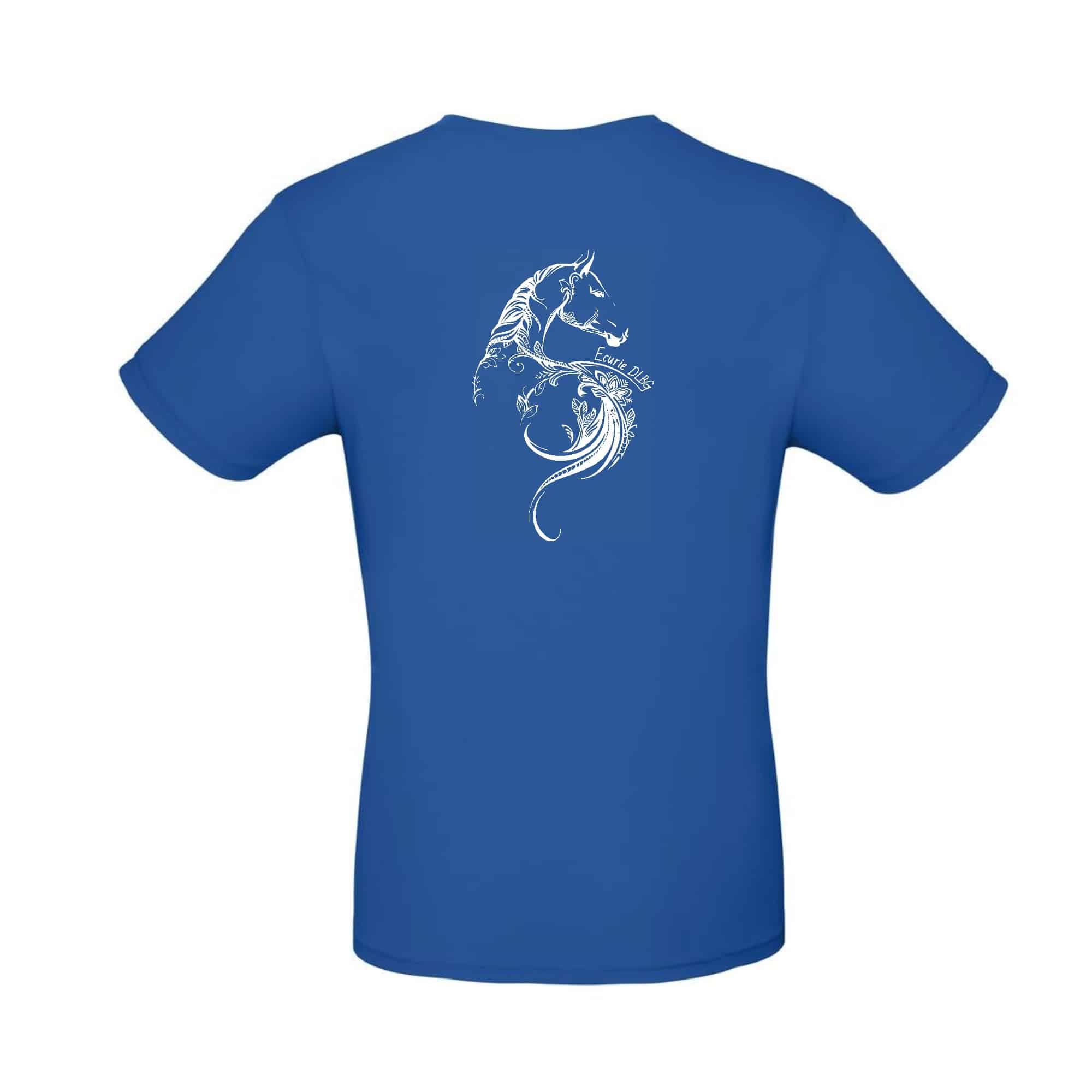 T-SHIRT (homme) - Ecurie DLBG - Bleu roi - BC03T – Image 3