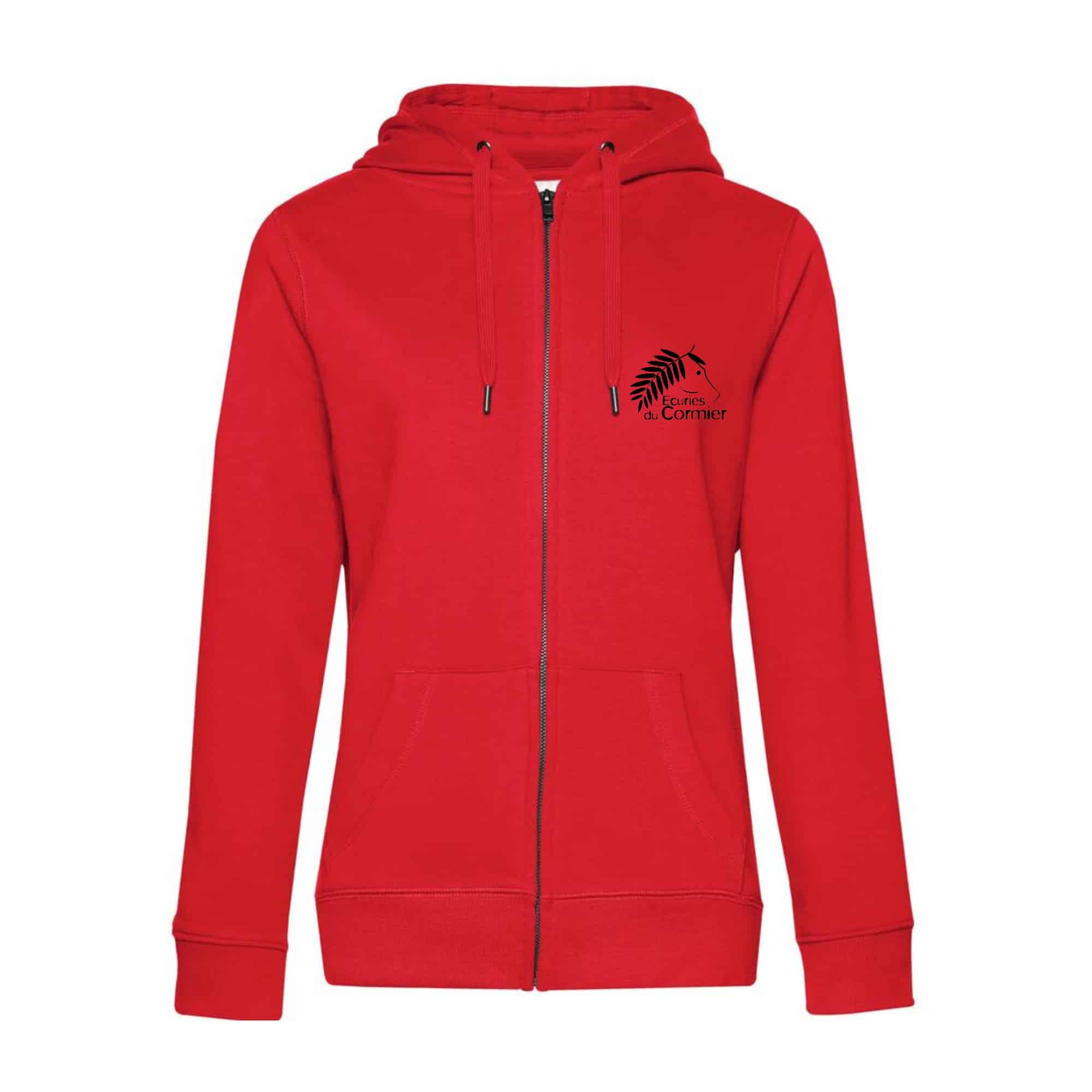 SWEAT ZIPPÉ (femme) - DOYON Ludivine - Rouge - BCW03Q