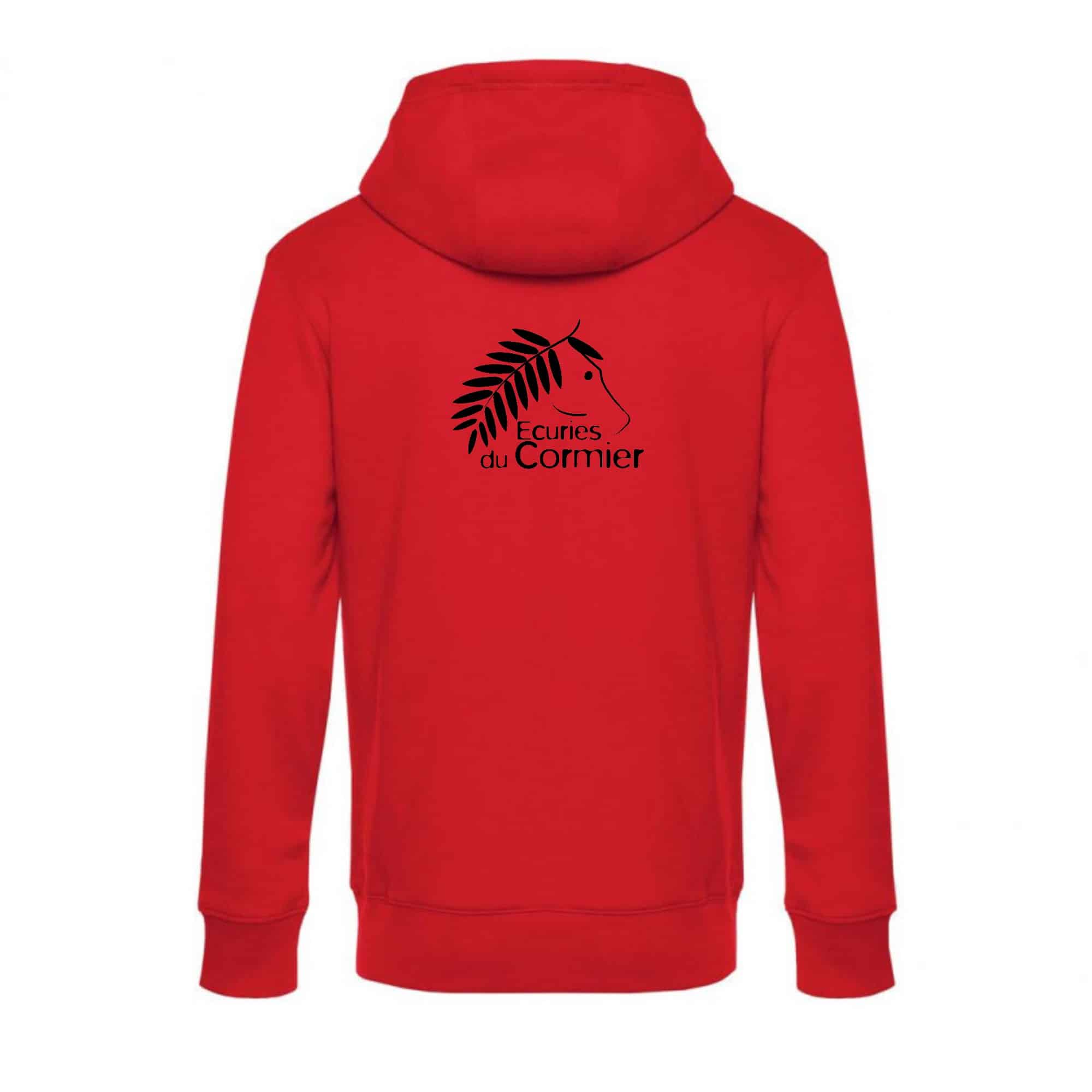 SWEAT ZIPPÉ (Homme) - DOYON Ludivine - Rouge - BCU03K – Image 3