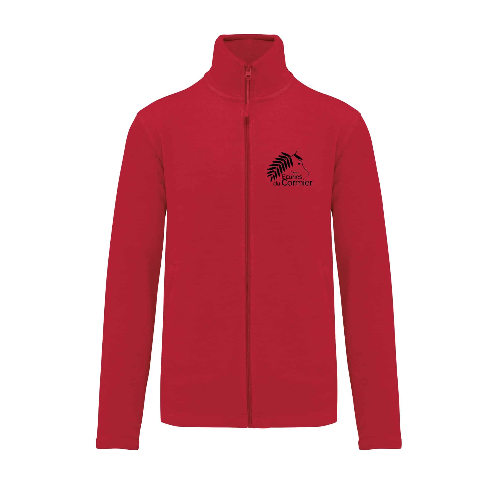 Veste micropolaire zippée (homme) – DOYON Ludivine - Rouge – K911